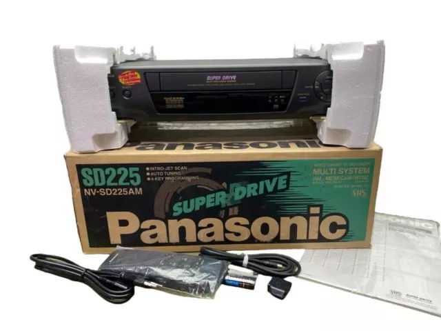 Panasonic NV-SD225 Multisystem VHS Video Recorder Super Drive NTSC NEW 🔥