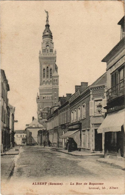 80 ALBERT. Rue de Bapaume et Cimetière des Anglais 1922. Bombardement