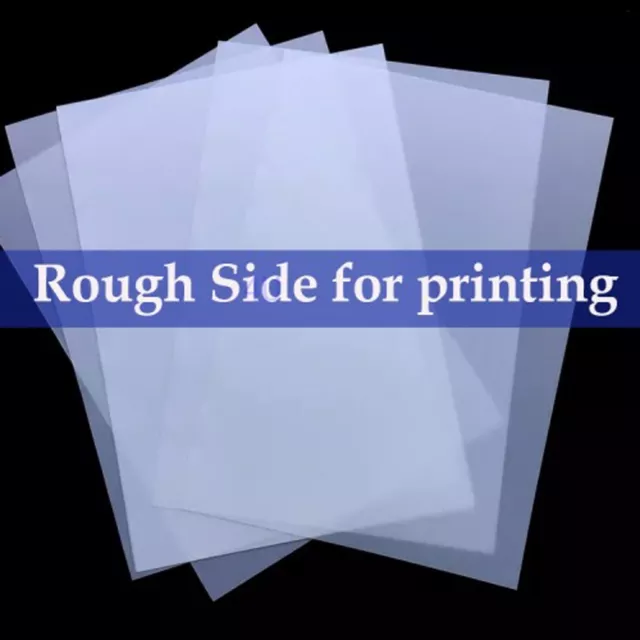 50sheets，8.5"x11"(A4)，Waterproof  Inkjet Milky Transparency Screen Printing Film