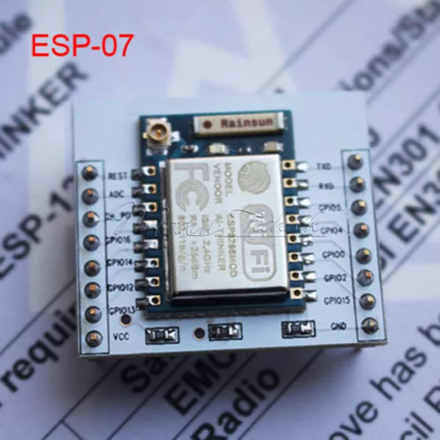 ESP8266 ESP-07 Remote Serial Port WIFI Module with IO Adapter Plate Expansion