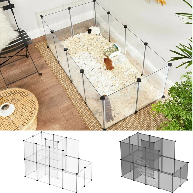 Freigehege Laufstall Kleintierkäfig DIY-Hamsterkäfig Kunststoff Gehege SONGMICS