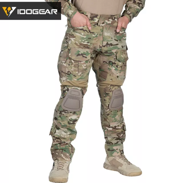 IDOGEAR G3 Military Pants w/ Knee Pads Camo Pants Trousers Airsoft Gear Hunting