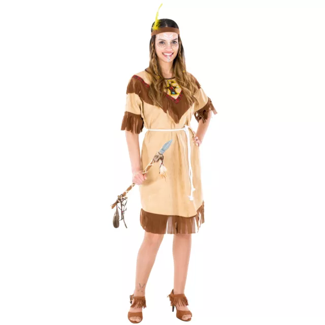 Frauenkostüm sexy Indianerin Indianer Wilder Westen Fasching Apache Squaw Kleid