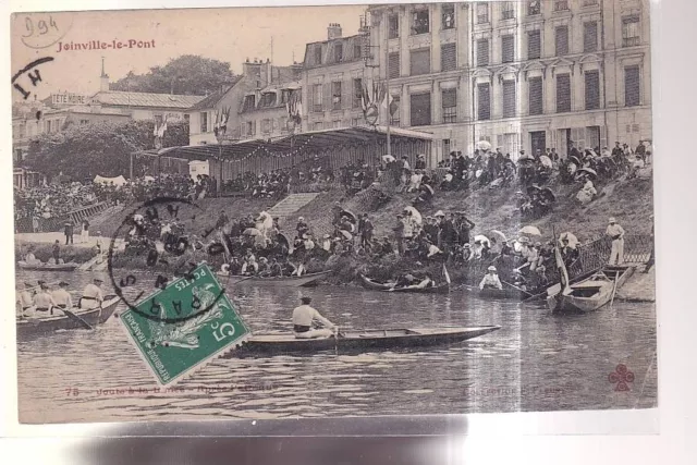 CPA   JOINVILLE le PONT  les Joutes  Belle animation