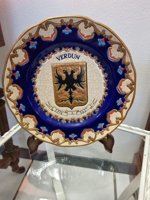 Ancienne Assiette Verdun Emaux De Longwy Numéroté Et Tirage Limité