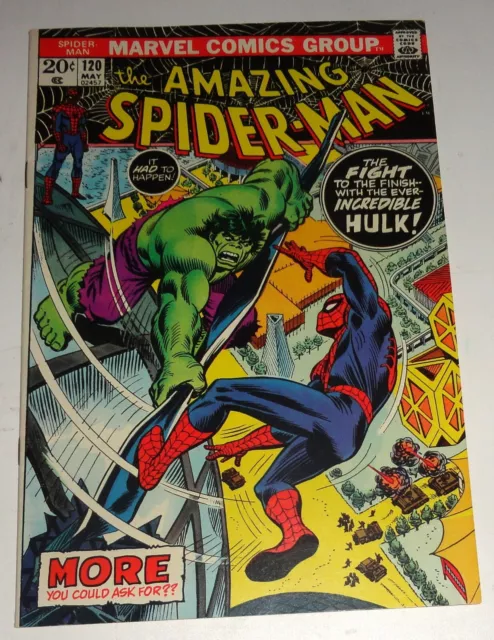 Amazing Spider-Man #120 Vs Hulk Romita Classic Vf+ 8.5 1973