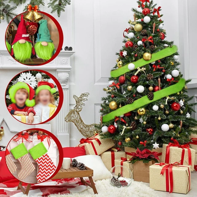 Tissu en fausse fourrure moelleux pour décoration de Noël parfait pour la déc