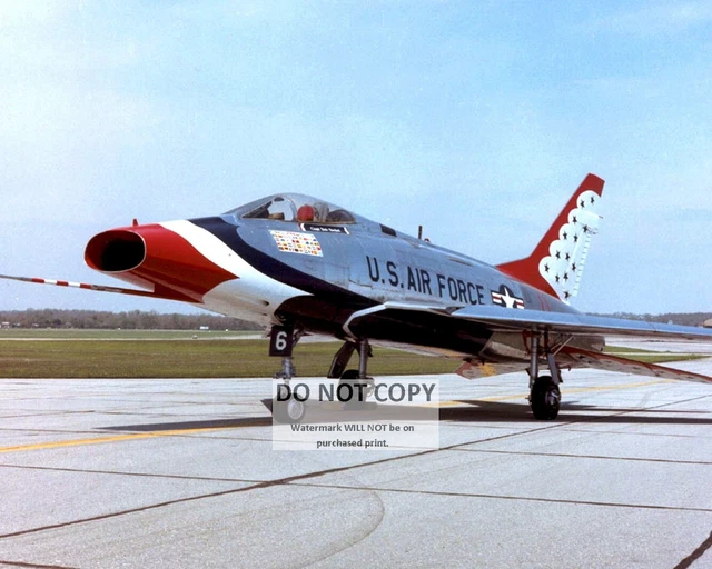 F-100D Super Sabre North American Aircraft Usaf Thunderbirds 8X10 Photo (Zz-898)
