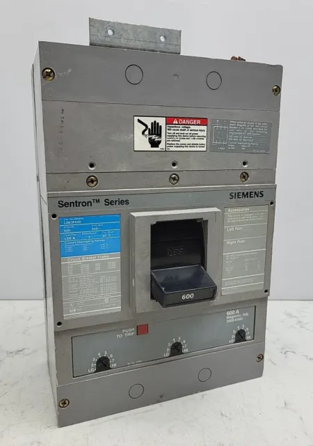 Siemens ITE LD63F600 600 amp 600 volt 3 Pole 35kA@480V Circuit Breaker *USED