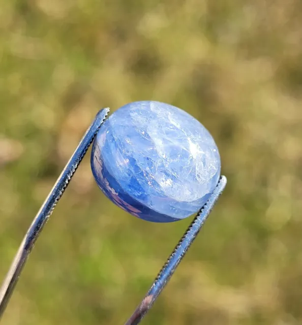 Cabochon Saphir bleu Birmanie 25,70ct burma blue sapphire cab unheated gemstones