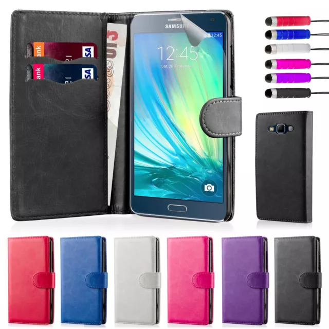 PU Book Wallet Case Cover For Samsung Galaxy A3 2016/A5 2017/A7/A8/A9 2018