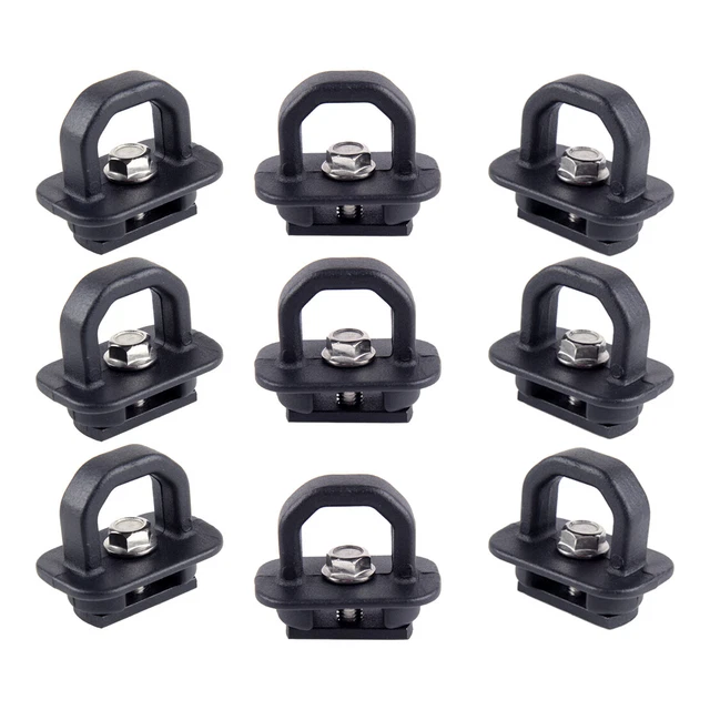 9 pz ancoraggi a parete laterali letto per camion cravatta adatti per GMC Chevy metallo nero