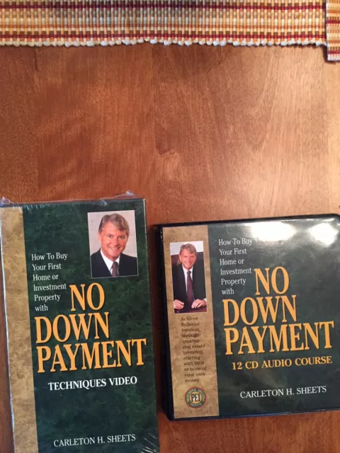 Carleton H Sheets No Down Payment Audio Course 12 CD's And Techniques Video VHS