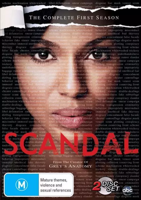 Scandal : Season 1 (DVD, 2-Disc Set) R-4- NEW AND SEALED- FREE POST IN AUSTRALIA
