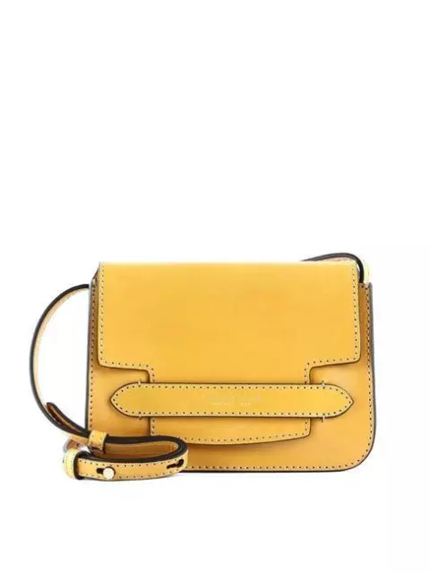 Sac Femme THE BRIDGE Lucrezia Sac Bandoulière en Cuir Jaune Maïs Abb. Or