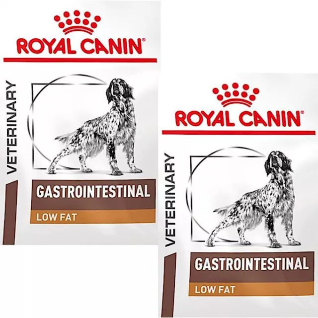 (€  7,79/kg) 24 kg Royal Canin Veterinary Diet Gastrointestinal Low Fat 2x 12kg