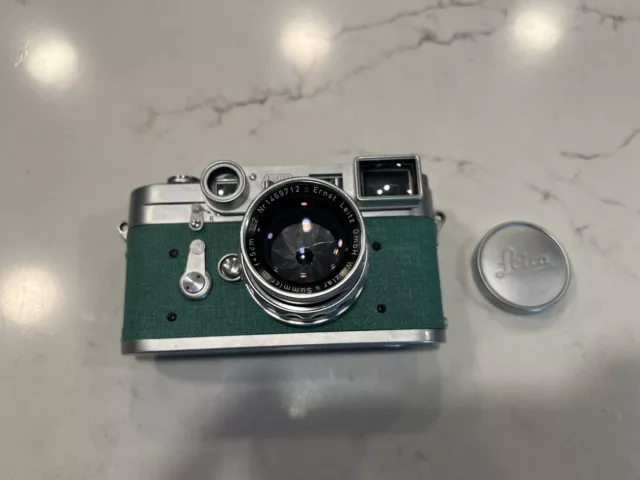 Leica M3 35mm Chrome Double Stroke And Summicron Leica Leitz M DR 50mm F2 Lens 2