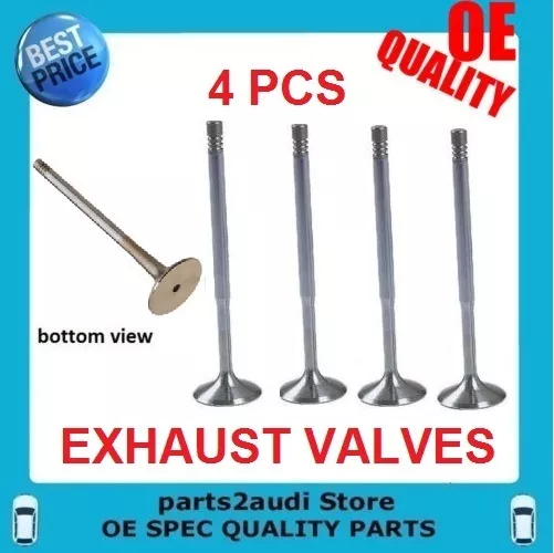 VW AUDI Engine Exhaust  Valve SET OF 4 GOLF, JETTA, PASSAT. 058109611E