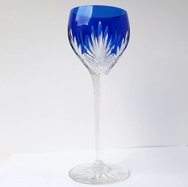 Verre à Vin Stängelgla Verre Coupé à la Main Saint Louis France Um 1900 L711