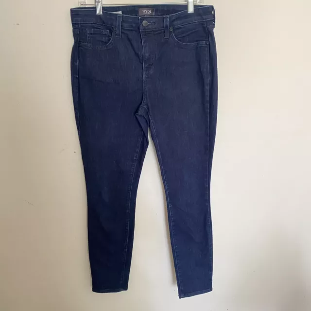 NYDJ Womens AMI Skinny Legging Dark Wash Denim Jeans  Size 10 LIFT TUCK