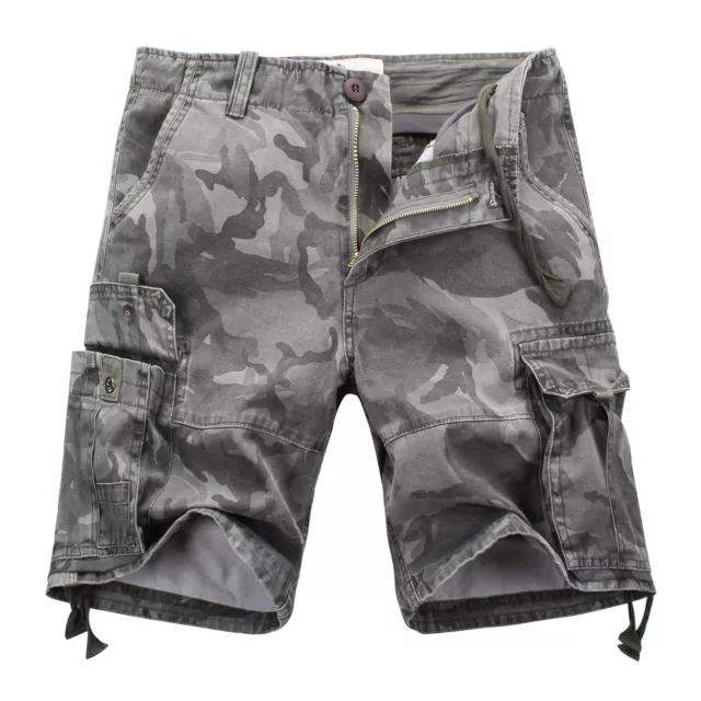 FOX JEANS Men's Elton Casual Military Camo Cargo Work Shorts SIZE 32-44