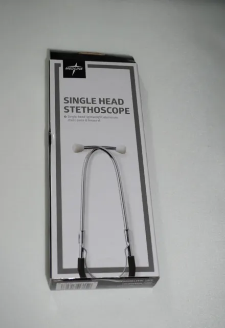Medline, Single Head Stethoscope - Black, New in Box