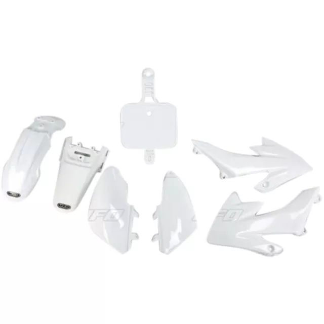 UFO MX Honda CRF50 04-24 White Dirt Bike Motocross Full Plastics Kit