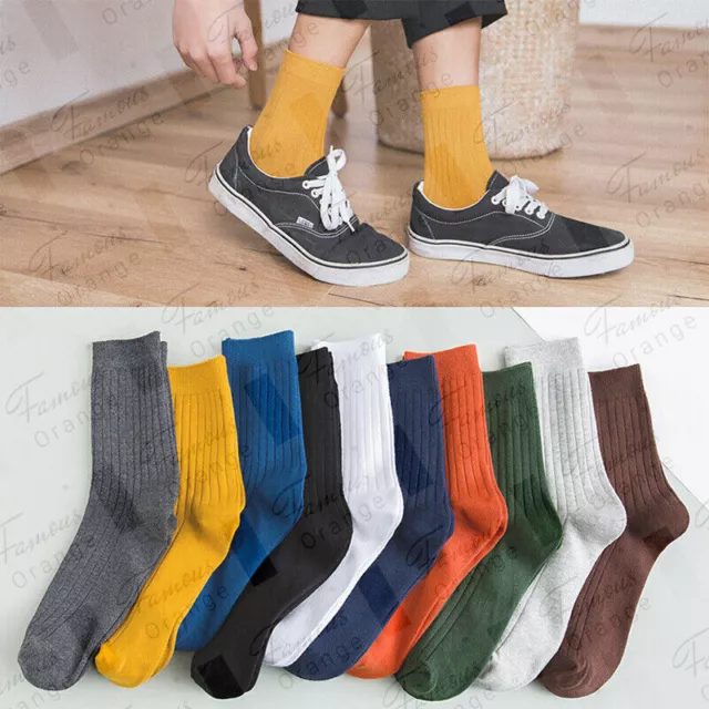 7 pairs durable Winter crew mens socks warm cotton work boot sport socks