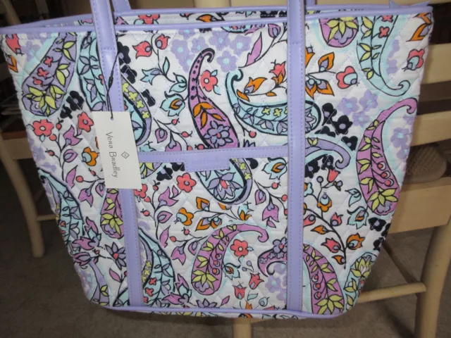 Vera Bradley Trimmed Vera Tote Bag in Maddalena Paisley Soft NWT in Plastic