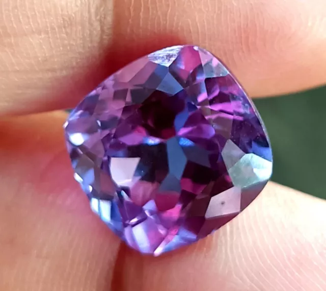 13.80 Ct GIE Certified Natural Alexandrite Color Change Cushion Loose Gemstone