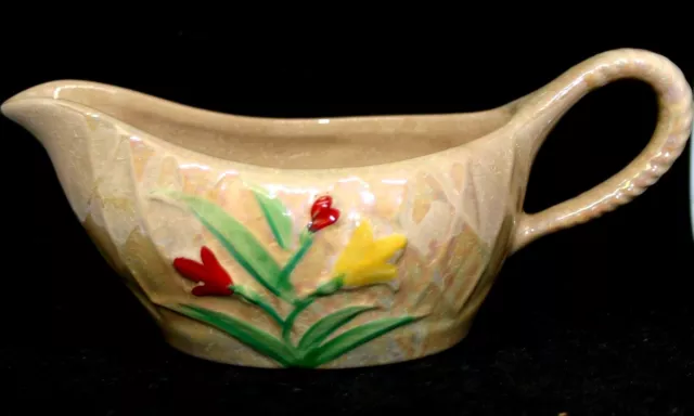 Vintage Wade Pottery Hand painted Floral Milk Jug 16cm Width Rare Collectors 2