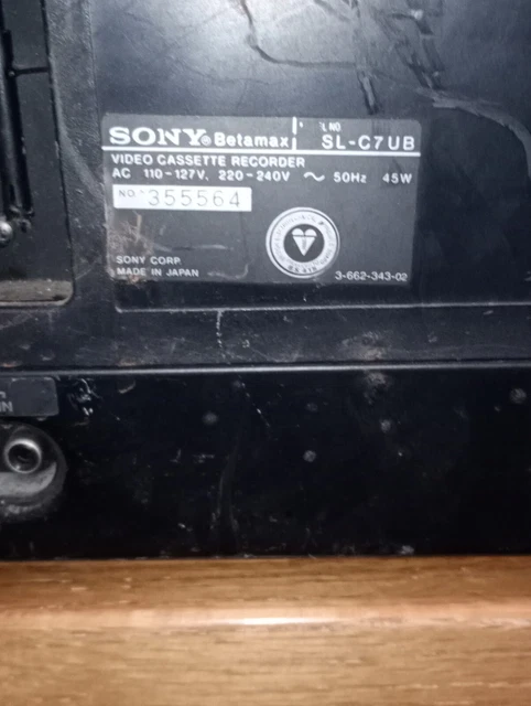 SONY SL-C7UB BETAMAX Video Recorder - Untested £20.00 - PicClick UK