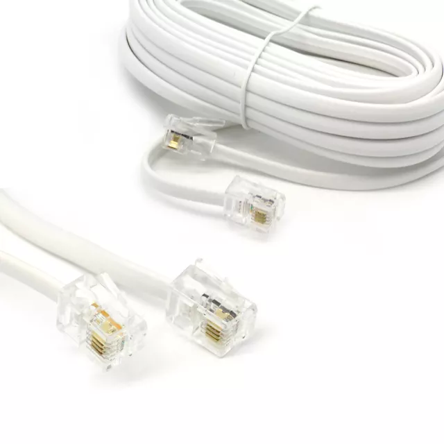 RJ11 to RJ11 Cable ADSL BT Broadband Modem DSL SKY Phone Router Lead Wholesale