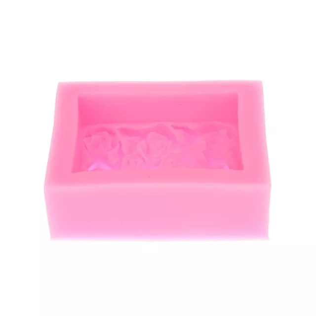 Rose Silicone Soap Mold Handmade Rectangle Scented Candle Molds Home Craft  GAIR