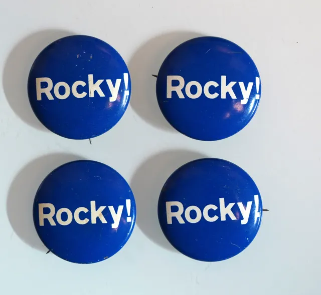 NELSON ROCKEFELLER ROCKY campaign pin button Political 1968 Lot of 4