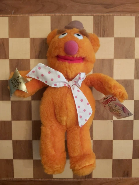 Vintage 1980s FOZZIE BEAR Soft Plush Toy Jim Henson Muppets Golden Gifts + Tags