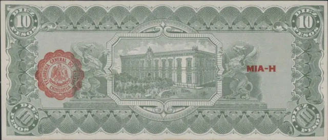 (N76-31) 1915 Mexico 10 Pesos military money (AF)  (GB12)
