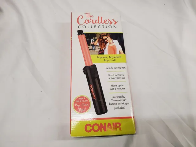 The Cordless Collection Conair 3/4 Inch  Curling  Iron  Brand New Travel Small