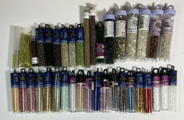 Big Destash Lot Of Seed Beads 6/0 10/0 11/0 Bugle Beads Miyuke Delicas Rocailles