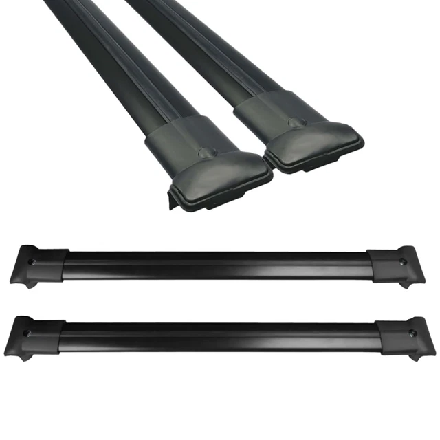 Barres De Toit Transversales En Aluminium Pour Volvo V50 (2005-2011) - Lot De 2 Barres Argent - Charge 100 Kg Roulant
