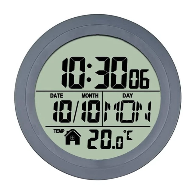 Orologio senza punzonatura ventosa bagno casa orologio cucina LCD digitale9637