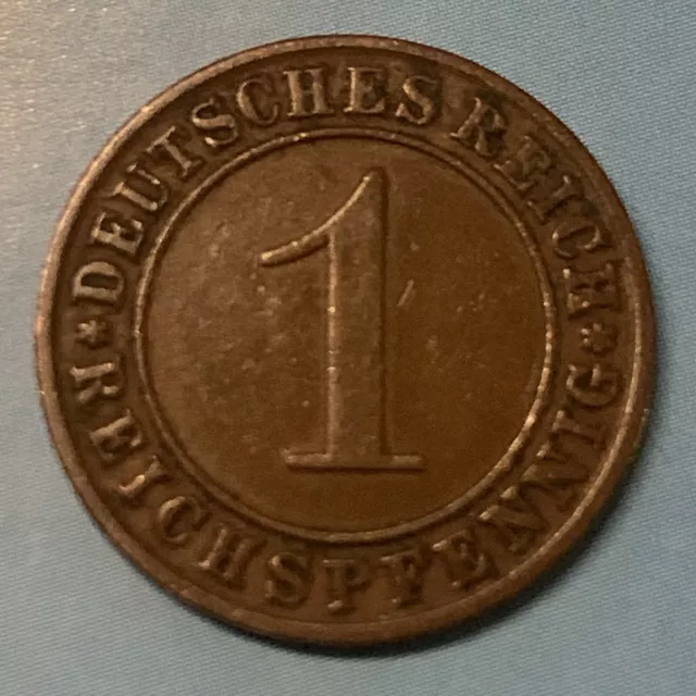 Kursmünze   Dt. Reich   1 Pfennig   1929 A