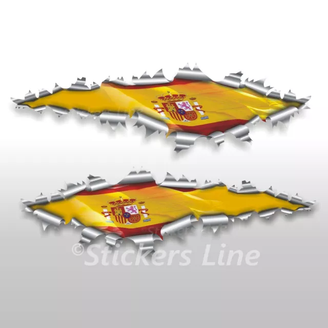 Adesivi bandiera SPAGNOLA Spanish flag stickers cm 70