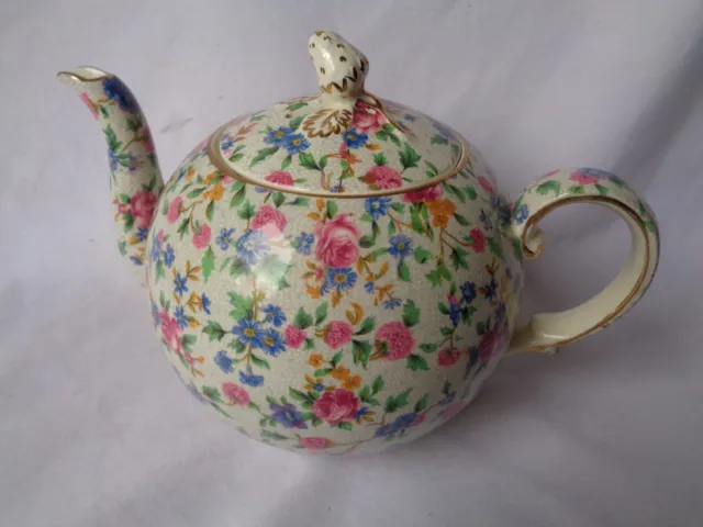 Made In England Grimwades Royal Winton Old Cottage Chintz Tea Pot