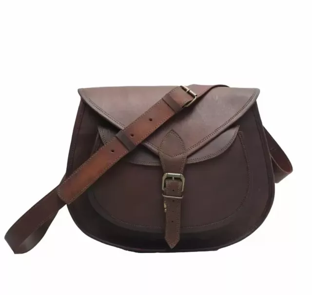 Neuf Cuir Véritable Épaule Sac à Main Femme Bandoulière Sac Selle 15 " Pouce