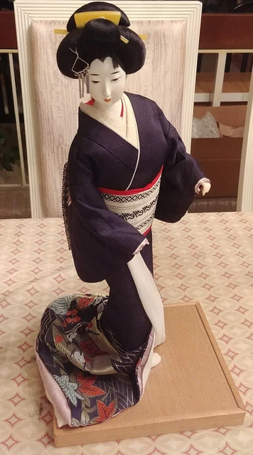 Vintage Japanese Geisha Doll  Glass eyes 17"