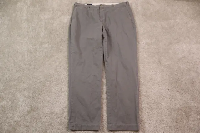 Polo Ralph Lauren Pants Mens 44Bx34 Big Gray Chino Flat Front