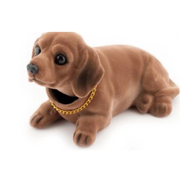 Figurine Chien à Tête Mobile Pour Tableau De Bord Voiture - Décoration Bureau Résine, Mignonne