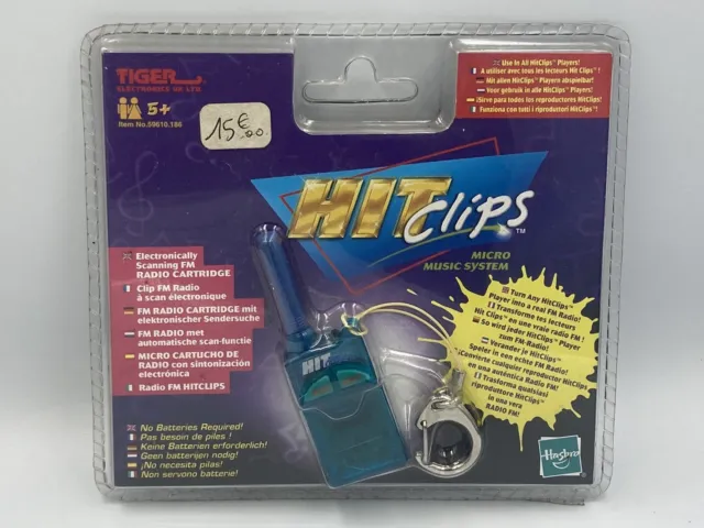 HASBRO Tiger 2002 HIT CLIPS Micro Music Blister NEUF FM RADIO CARTRIDGE Keychain