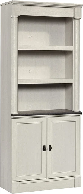 Sauder Palladia Library with Doors, Glacier Oak Finish